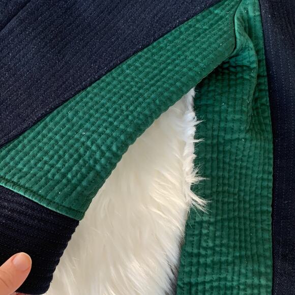 Tory Burch Canter Riding Jacket colorblock Coat quilted Size 0 - Picture 9 of 10